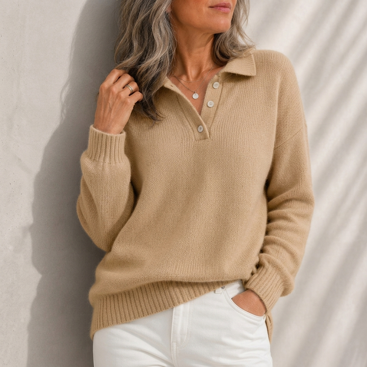 Aelis - Polokragen-Pullover mit weichem Griff