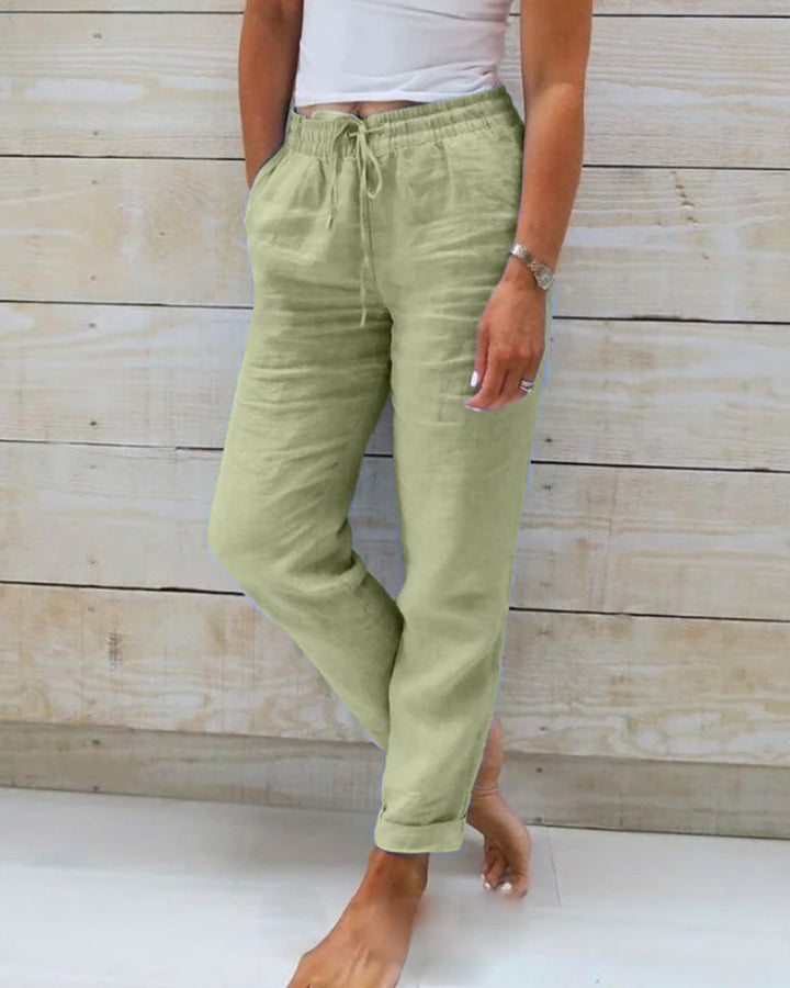 Lorinne - Leinenhose mit Stretchanteil
