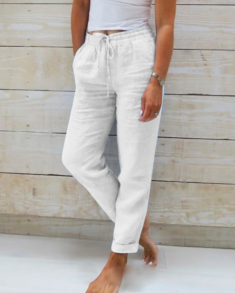 Lorinne - Leinenhose mit Stretchanteil