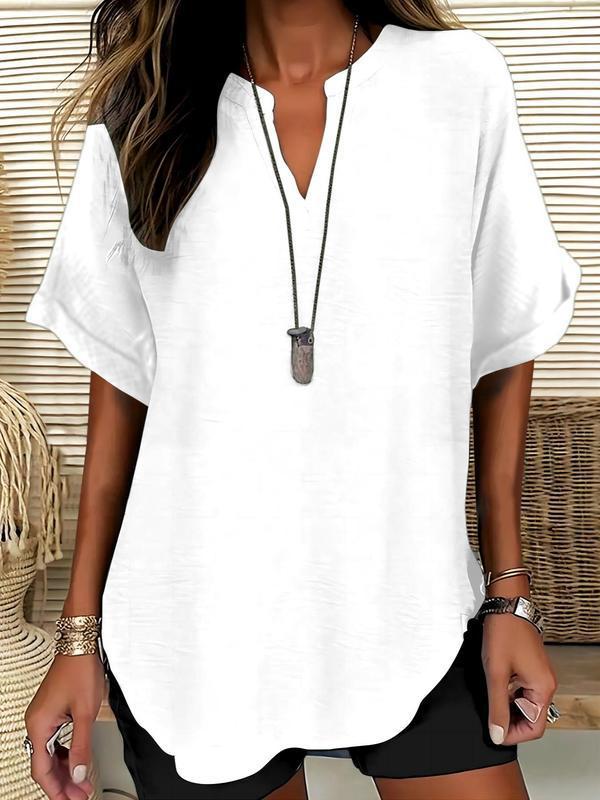 Xalina - Bluse mit weicher Haptik und Ausschnitt-Detail