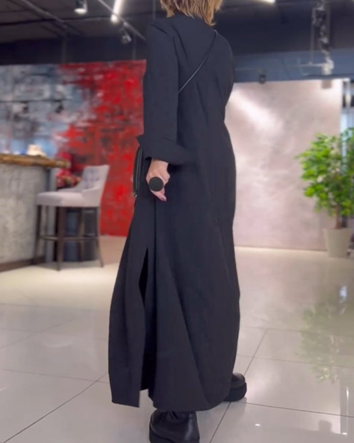 Kesslyn - Soft-Touch Shiftkleid in Maxi-Länge