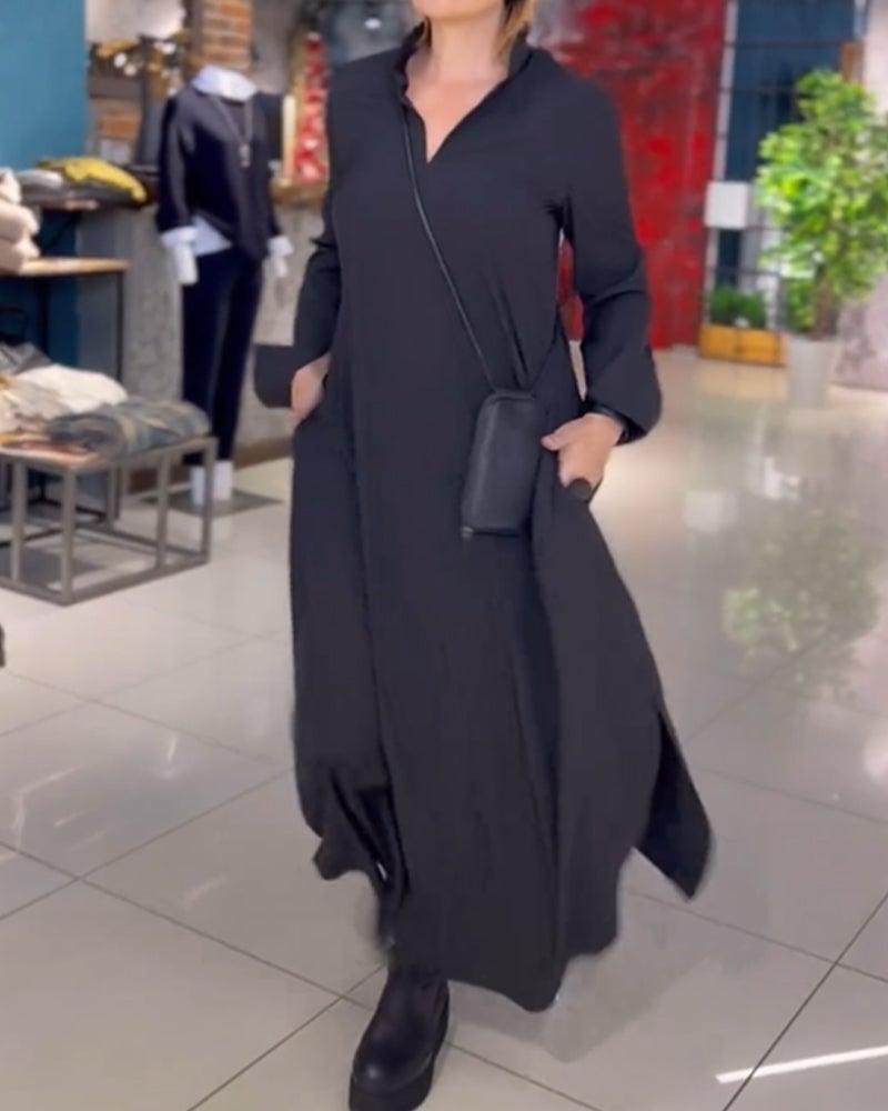 Kesslyn - Soft-Touch Shiftkleid in Maxi-Länge