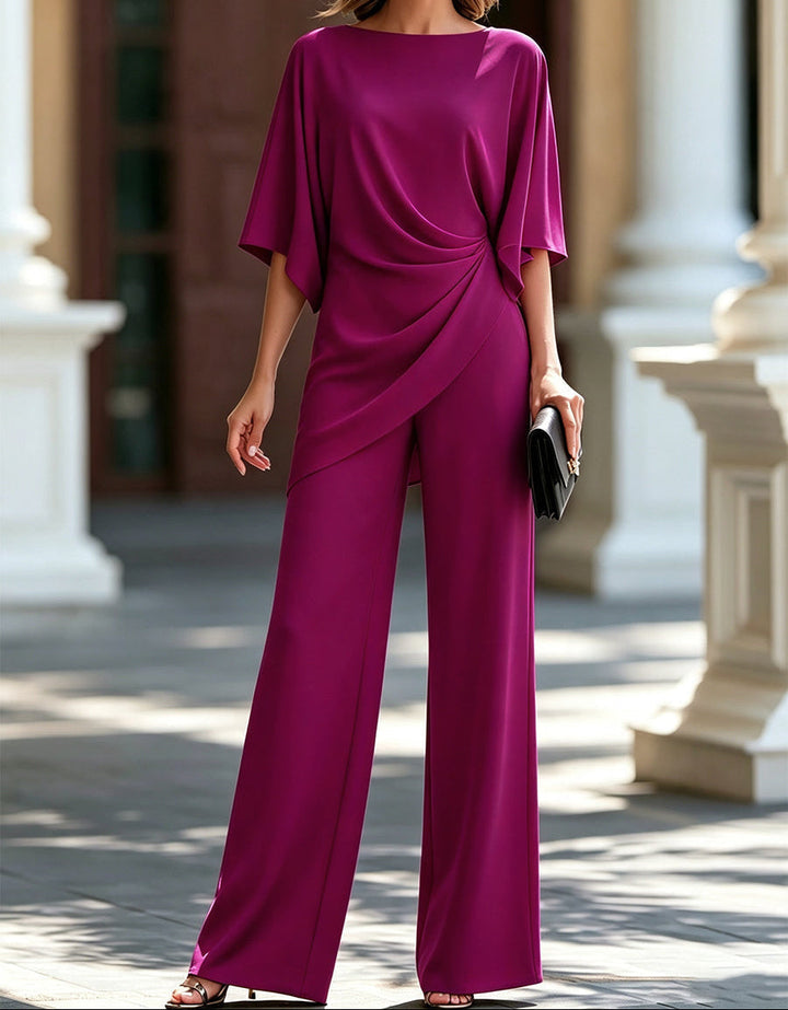 Iona - Drapierter Zweiteiler mit Wide-Leg-Hose