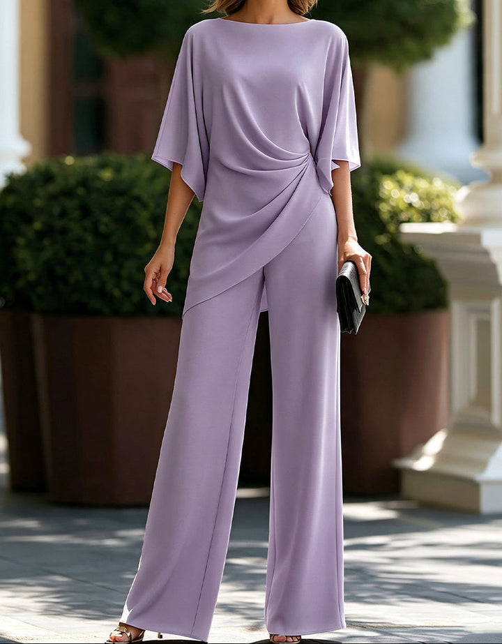 Iona - Drapierter Zweiteiler mit Wide-Leg-Hose