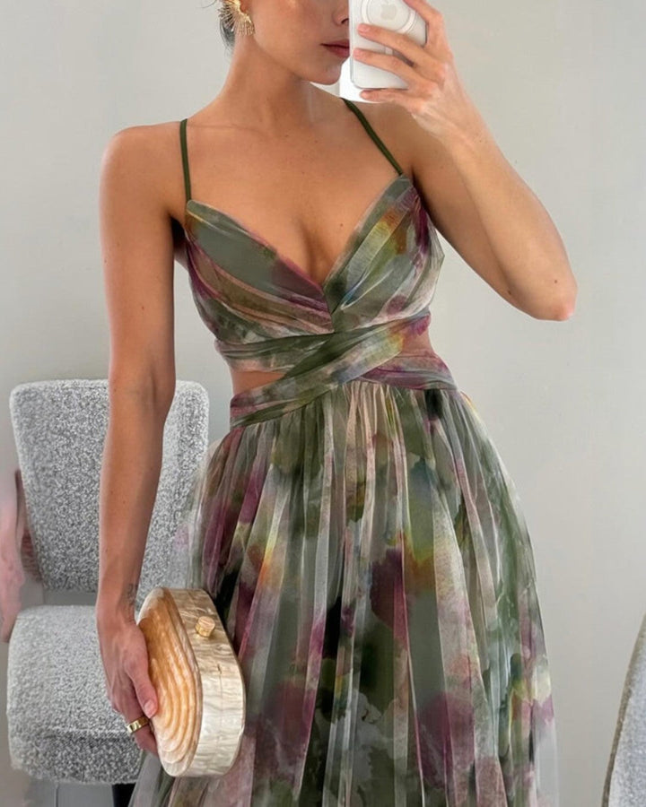 Nalina - Fließendes geblümtes Maxikleid