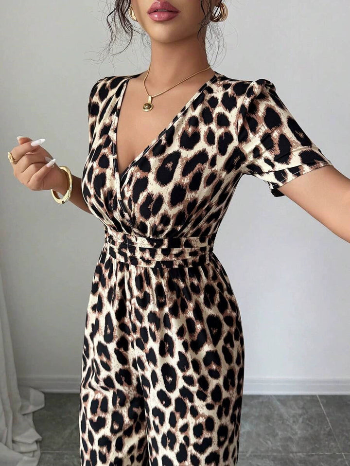 Eveliora - Eleganter Jumpsuit mit Animalprint
