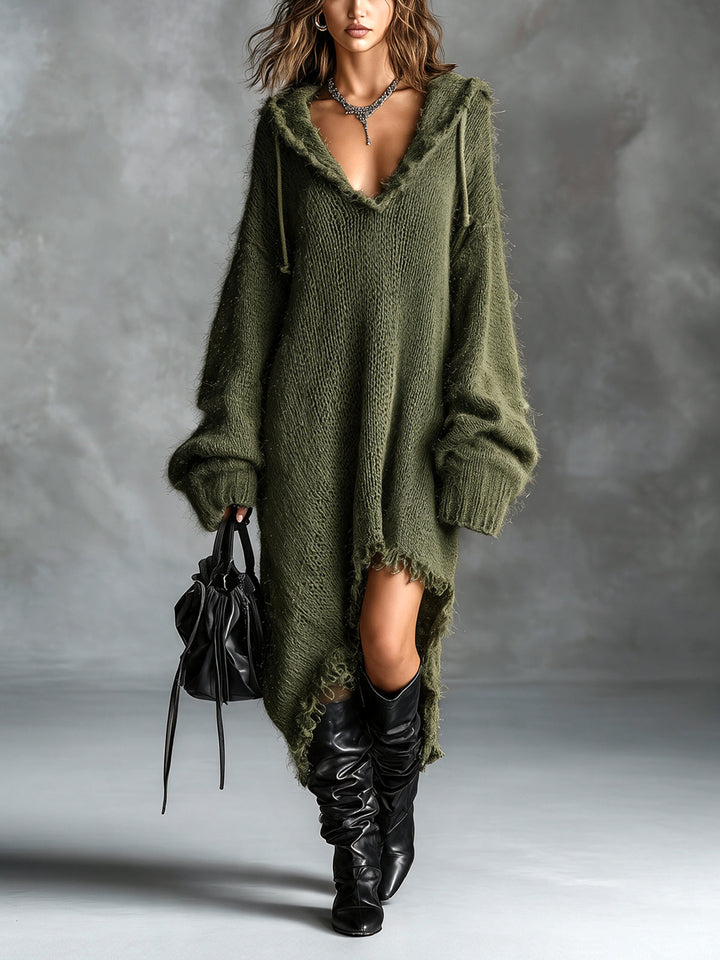 Liesel - Oversize-Midi-Kleid mit Kapuze