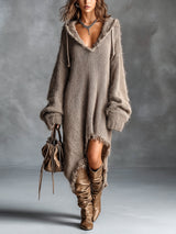 Liesel - Oversize-Midi-Kleid mit Kapuze