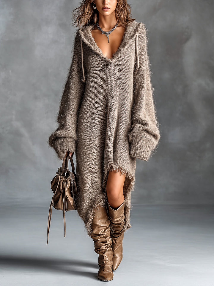 Liesel - Oversize-Midi-Kleid mit Kapuze