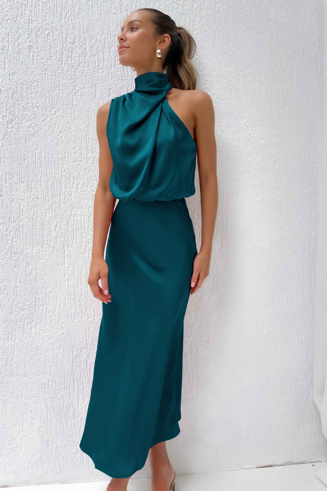 Theodosia - Drapiertes Maxikleid