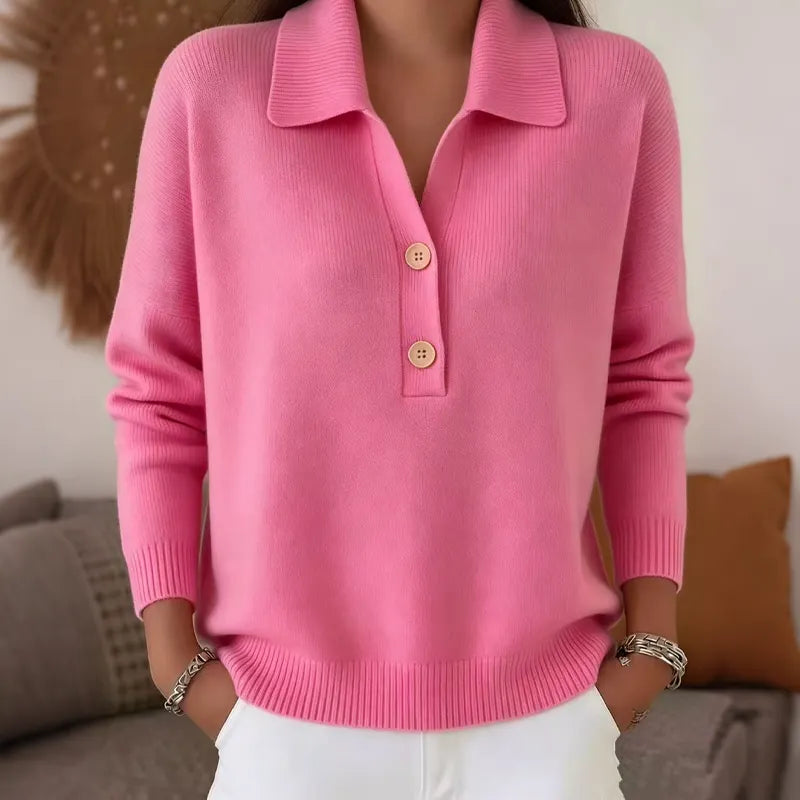 Marcellisse - Soft-Touch-Pullover mit V-Ausschnitt