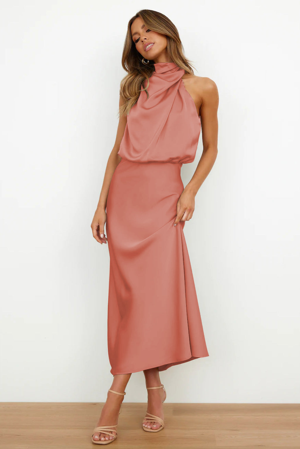 Theodosia - Drapiertes Maxikleid