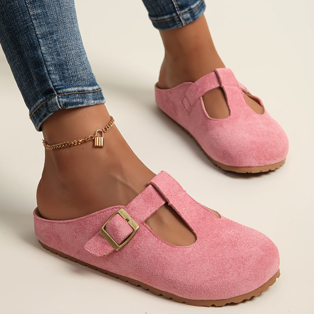 Korae - T-Riemchen-Clogs mit Schnalle