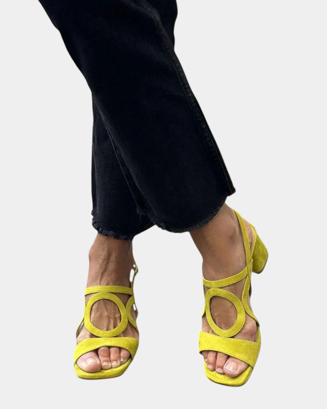 Florette - Sandaletten mit Cut-outs am Riemen und Blockabsatz