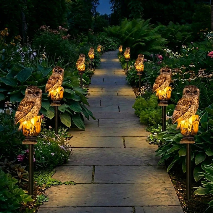 Amora - Dekorative Eulen-Gartenlampe
