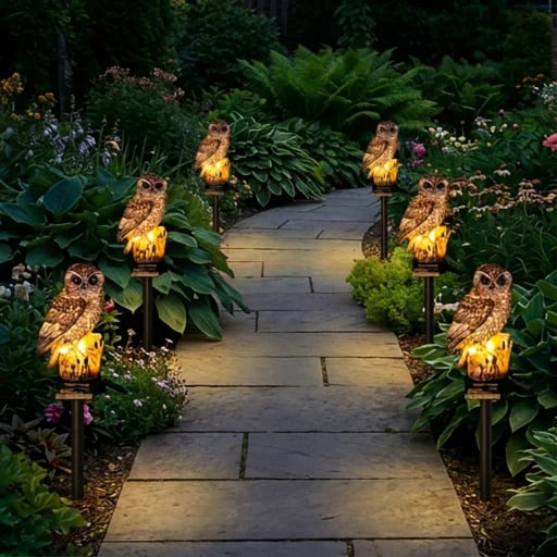 Amora - Dekorative Eulen-Gartenlampe