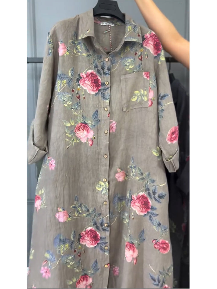 Jovie - Premium-Hemdblusenkleid aus Leinen