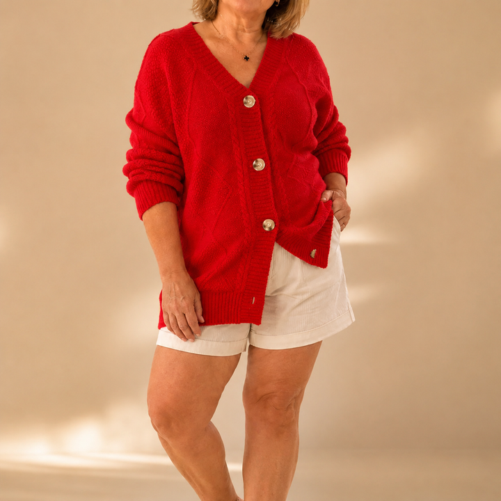 Halcyon - Soft-Touch-Cardigan mit Knöpfen