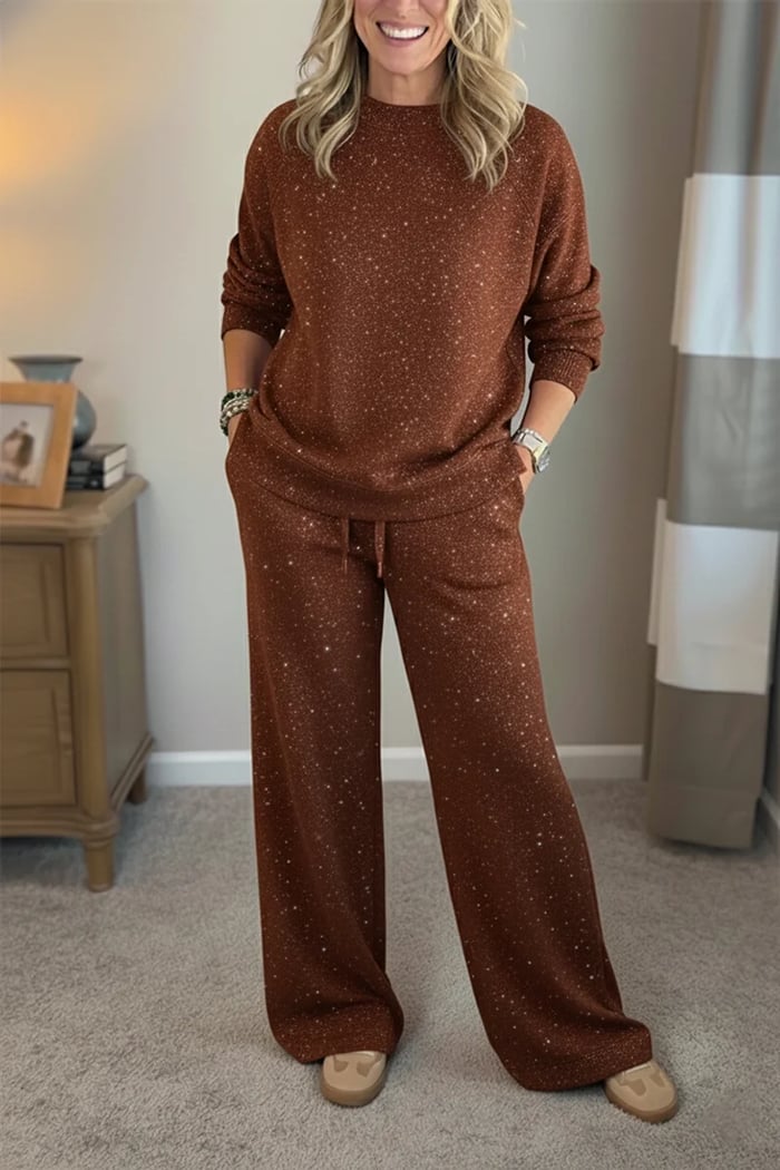 Celia - Zweiteiler aus Jacke und Hose mit schimmerndem Finish