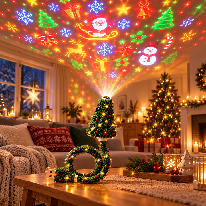 Festelle - LED-Projektionslicht für den Weihnachtsbaum
