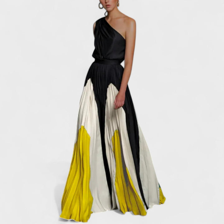 Elysia - Elegantes plissiertes One-Shoulder-Kleid