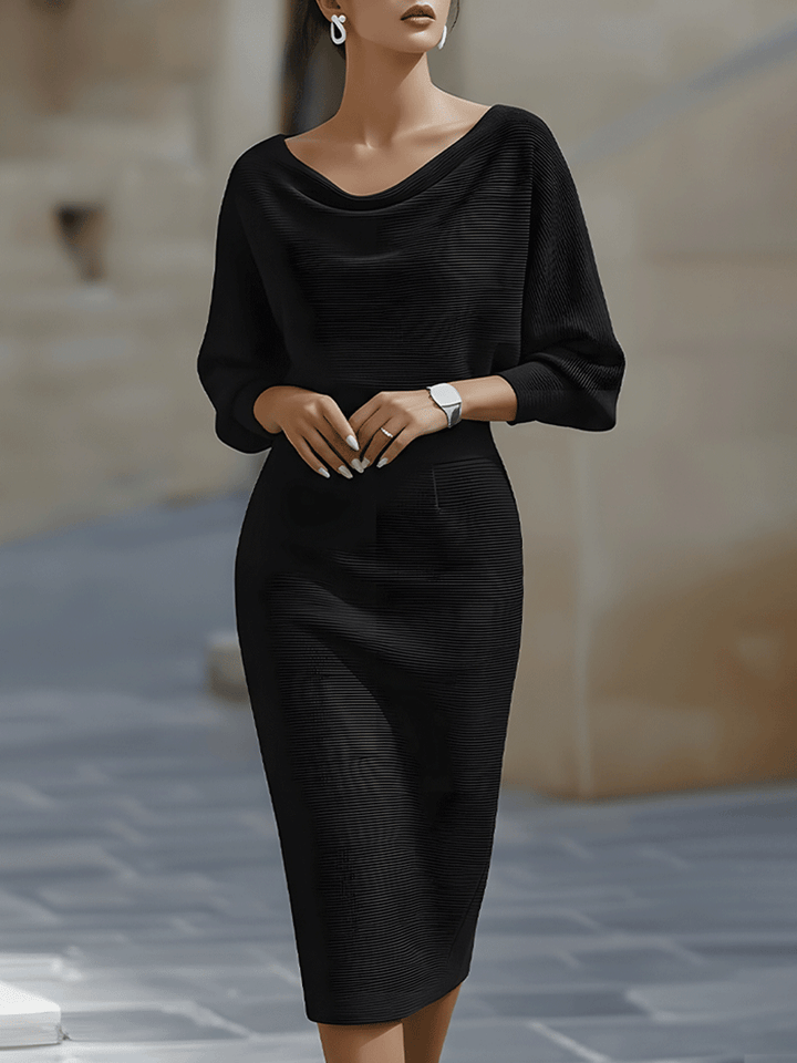 Avalon - Soft-Touch Midikleid mit Fledermausärmeln