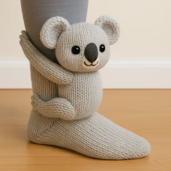 Chiara - Gestrickte Socken mit Tiermotiv
