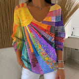 Sophie - Soft-Touch-Langarmshirt mit V-Ausschnitt