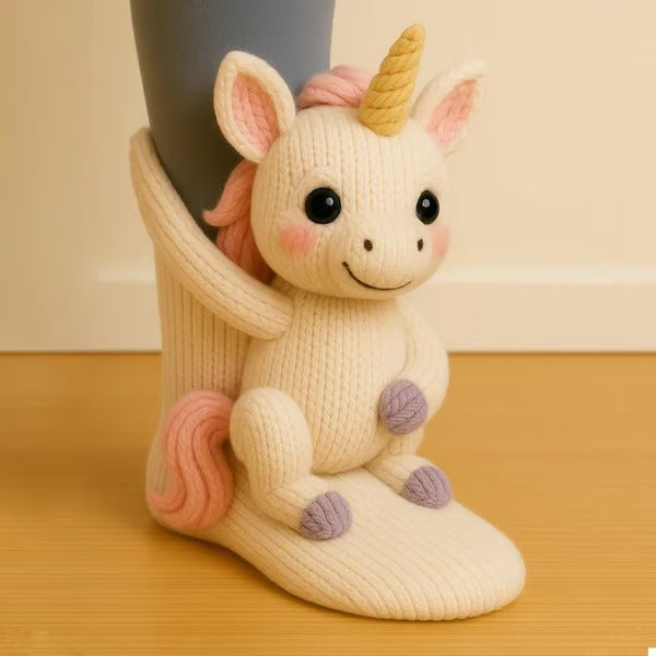 Chiara - Gestrickte Socken mit Tiermotiv