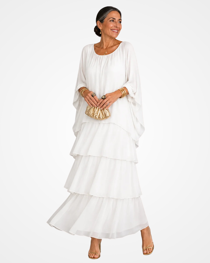 Sylvia - Fließendes Soft-Touch-Maxikleid