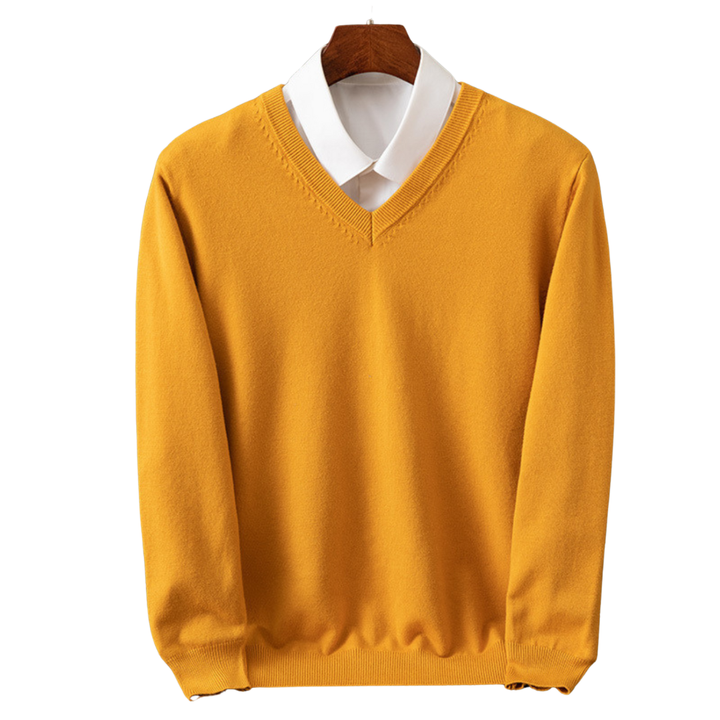 Henry - Soft-Touch-Pullover mit V-Ausschnitt