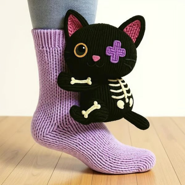 Chiara - Gestrickte Socken mit Tiermotiv