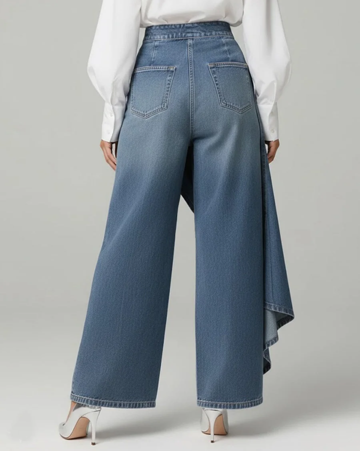 Mevaya - Softtouch-Jeans mit Wickelfront