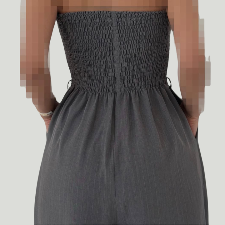 Lorayae - Soft-Touch Set aus weit geschnittenem Jumpsuit und Jacke