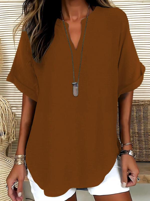 Xalina - Bluse mit weicher Haptik und Ausschnitt-Detail