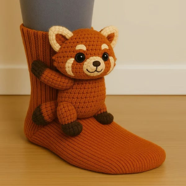 Chiara - Gestrickte Socken mit Tiermotiv