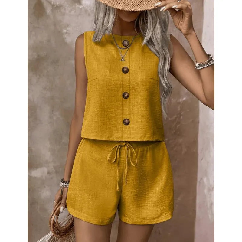 Abilene - Strukturiertes Set aus Tanktop und Shorts