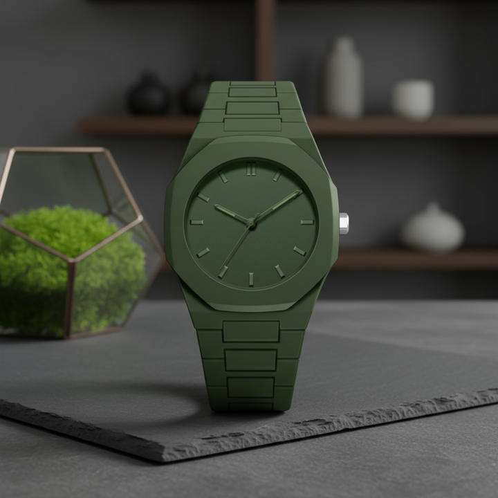 Nevrick - Achteckige Camouflage-Uhr
