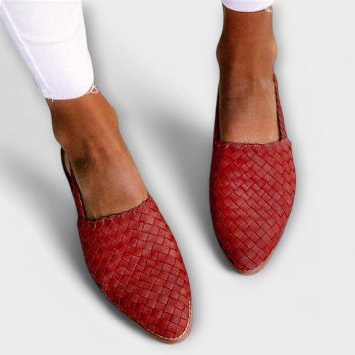 Jesselle - Gewebte Slingback-Ballerinas