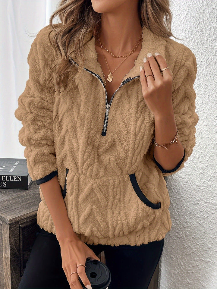 Lurein - Half-Zip-Pullover mit Soft-Touch-Finish