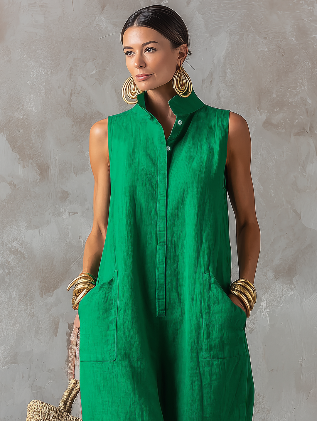 Ondine - ärmelloser, luftiger Jumpsuit