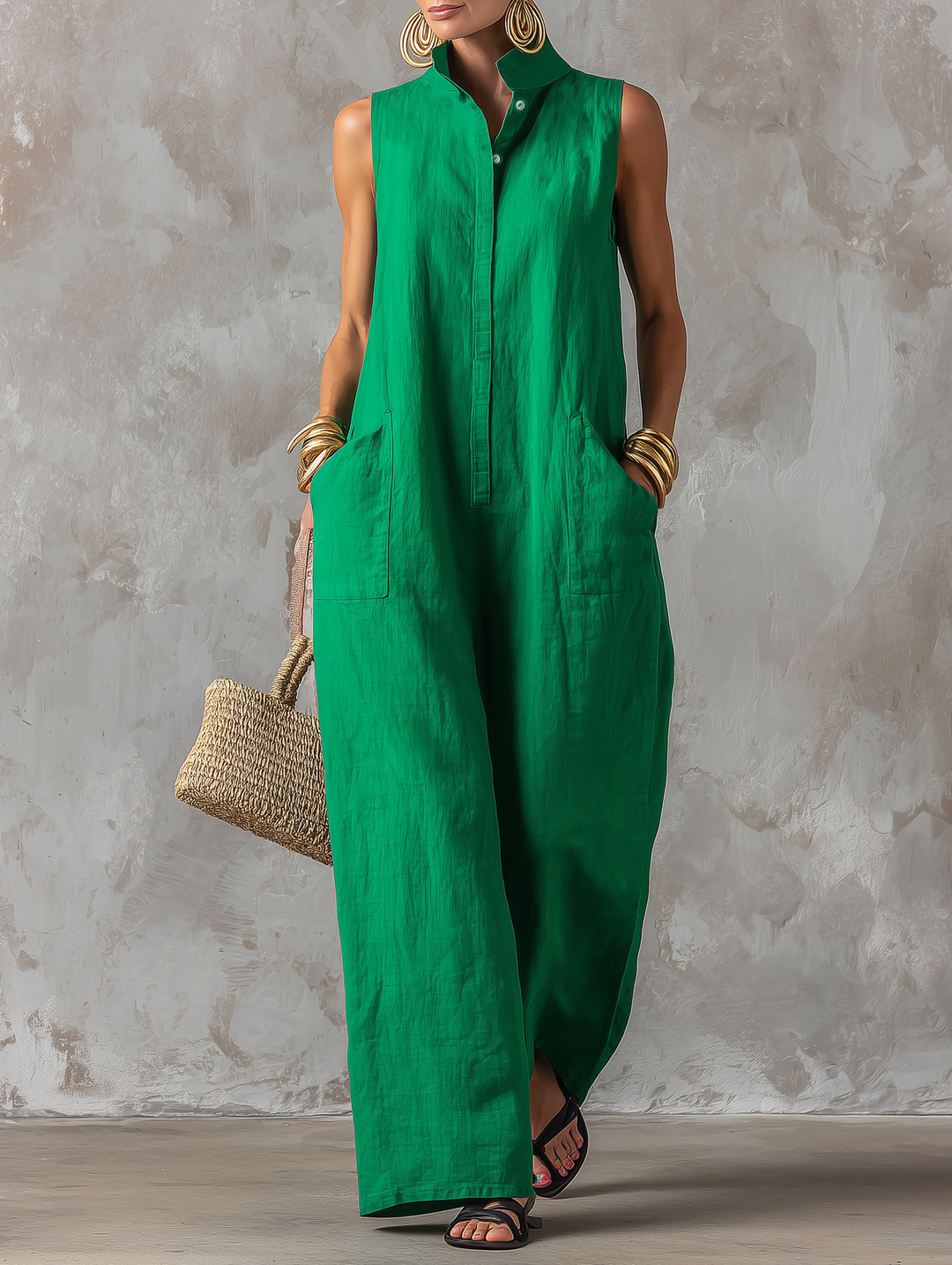 Ondine - ärmelloser, luftiger Jumpsuit