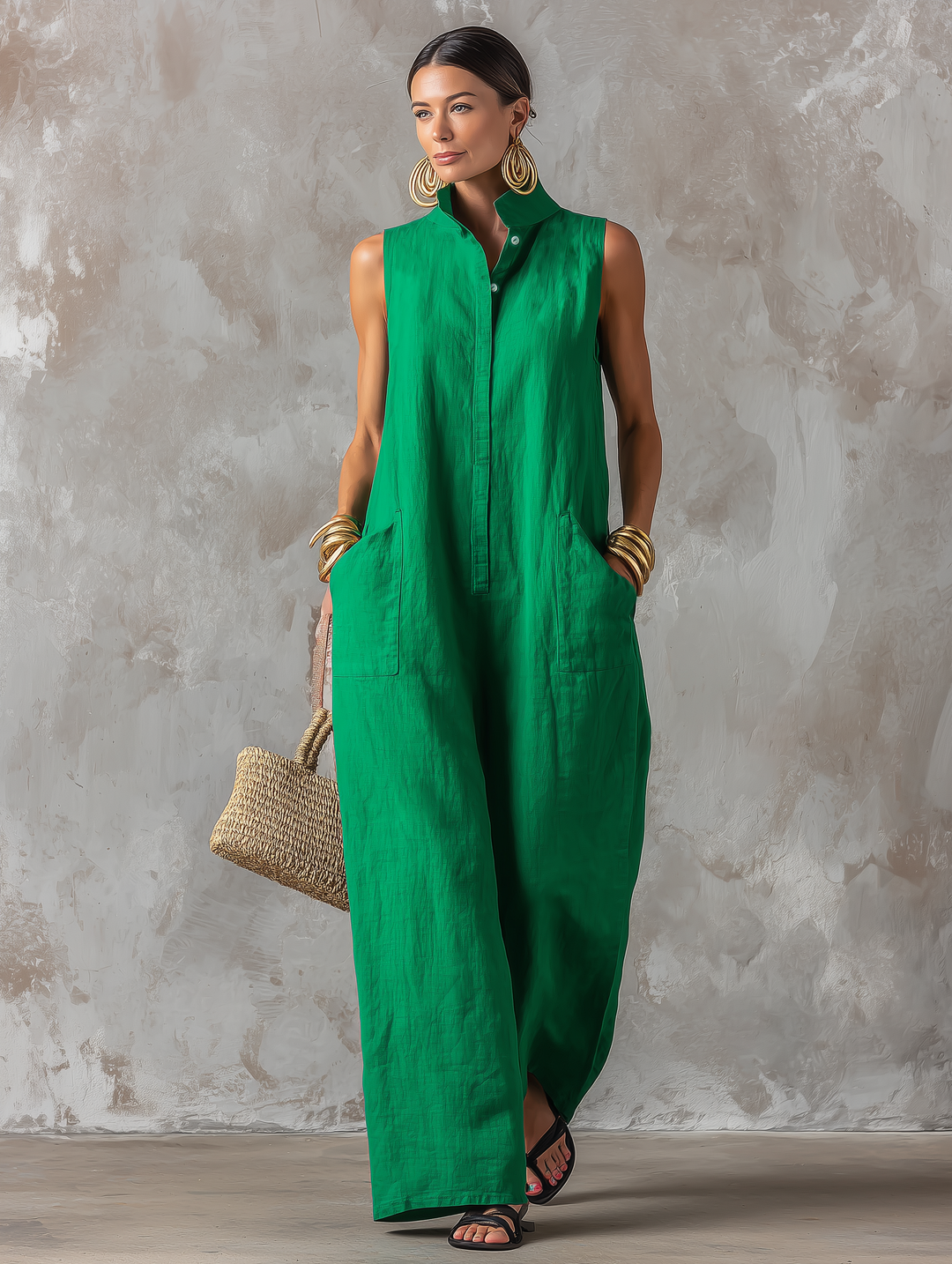 Ondine - ärmelloser, luftiger Jumpsuit