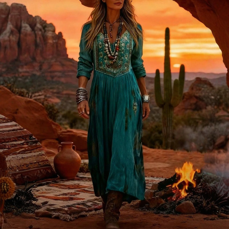 Lymira - Geblümtes Soft-Touch-Midikleid