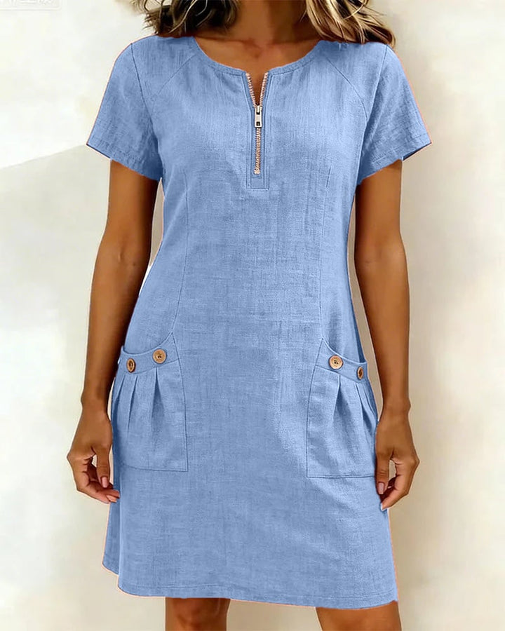 Girella - Luftiges A-Linien-Kleid aus Leinen