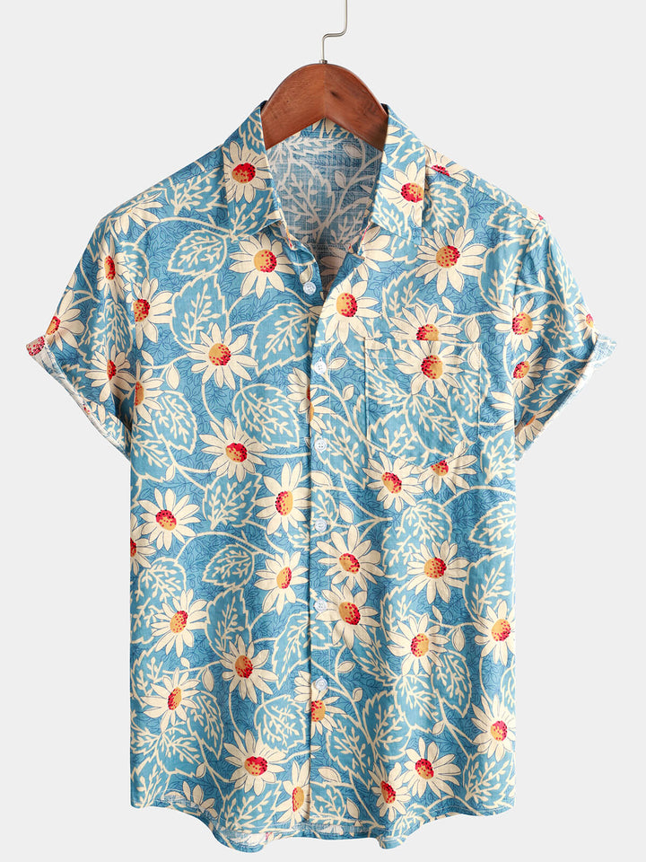 Leoric - Leichtes, kurzärmeliges Blumenshirt
