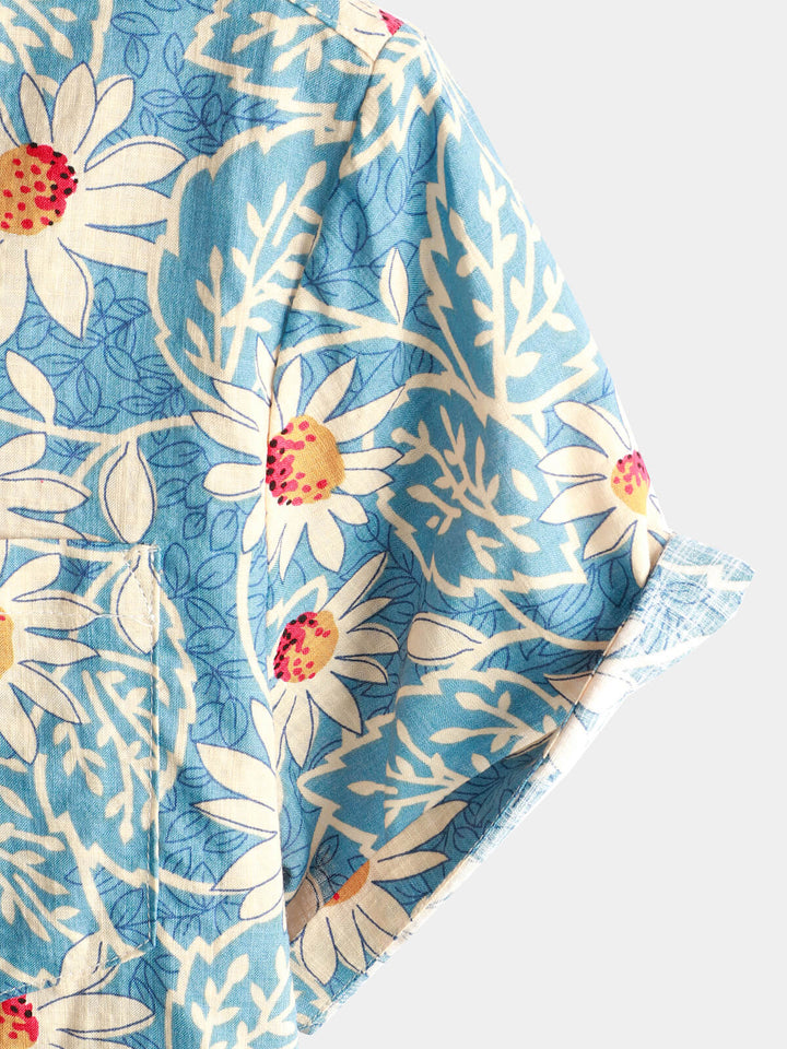 Leoric - Leichtes, kurzärmeliges Blumenshirt