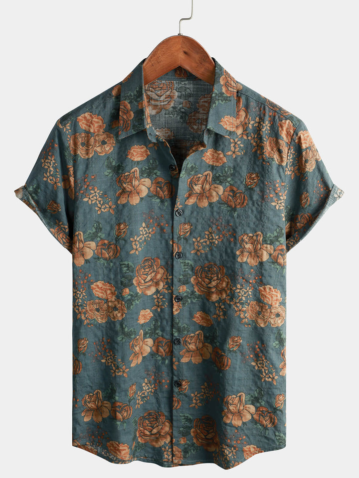 Leoric - Leichtes, kurzärmeliges Blumenshirt
