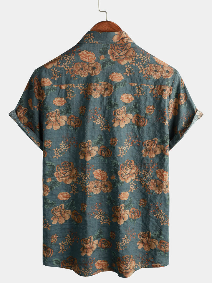 Leoric - Leichtes, kurzärmeliges Blumenshirt