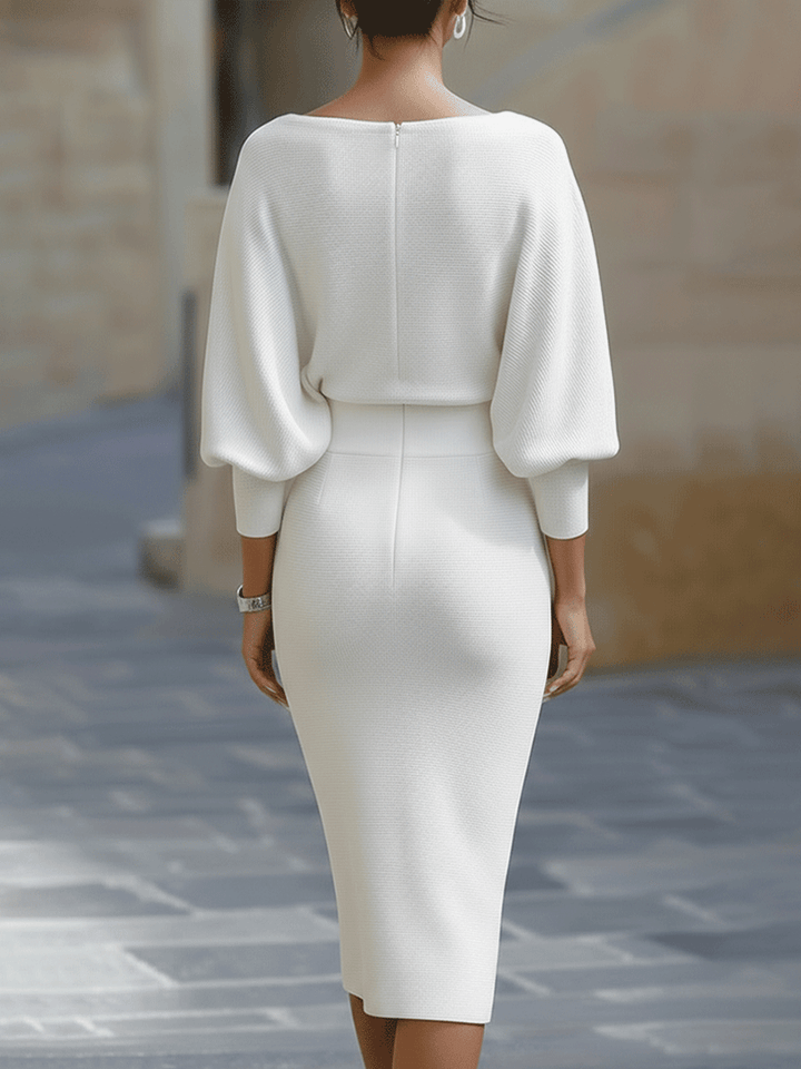 Avalon - Soft-Touch Midikleid mit Fledermausärmeln
